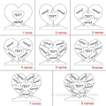 Puzzle de coeur en bois Puzzle personnalisé 1-8 nom gravé texte